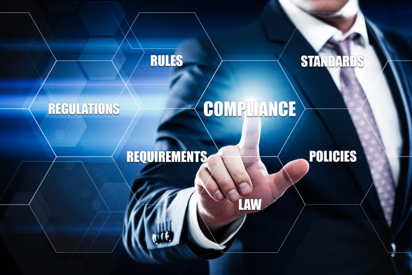 Compliance Rules Law Regulation Policy Business Technology concept